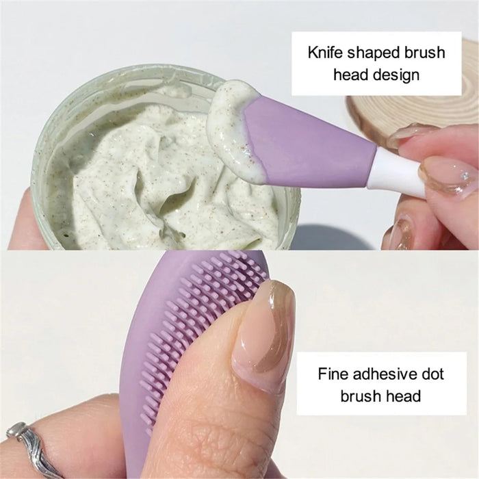 Dual-Head Silicone Face Mask Mud Clay Applicator Massage Facial Mask Brush Makeup Beauty Tool - 7