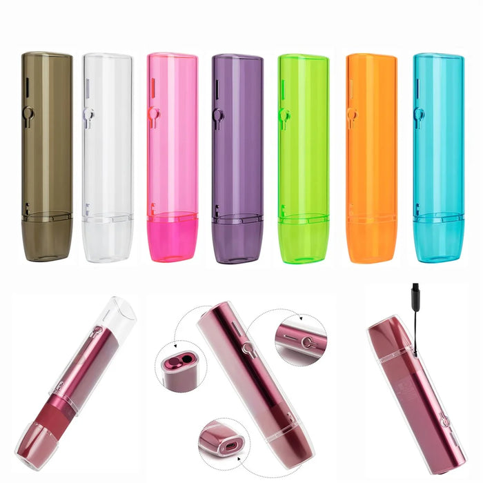 For IQOS ILUMA ONE Hard PC Protective Case E-cigarette Drop-proof Cover with Lanyard - Transparent - 5