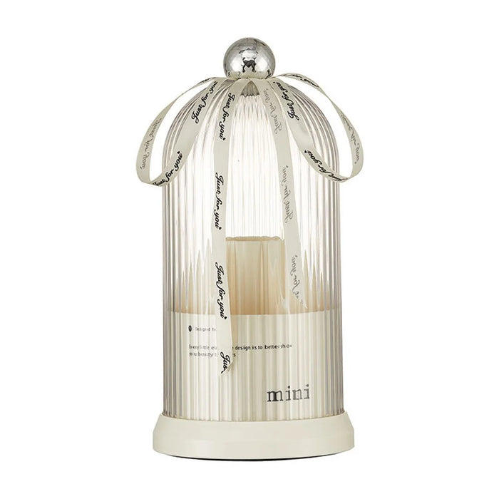 Makeup Brush Storage Bucket Rotatable Dressing Table Cosmetics Storage Rack with Lid - Beige - 1
