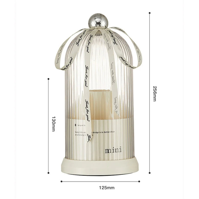 Makeup Brush Storage Bucket Rotatable Dressing Table Cosmetics Storage Rack with Lid - Beige - 6