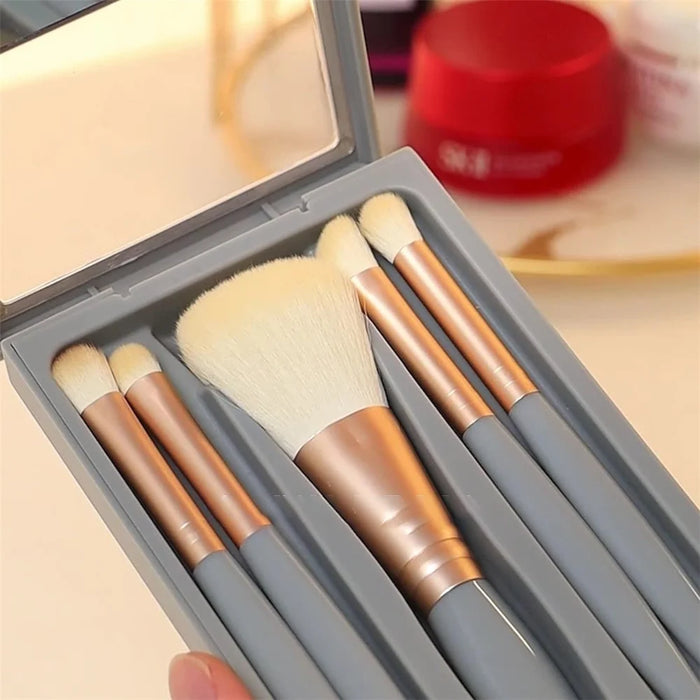 5Pcs / Set Concealer Blending Brush Kit Artificial Fiber Eye Makeup Eyeshadow Makeup Tool - Blue - 3