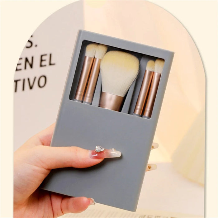 5Pcs / Set Concealer Blending Brush Kit Artificial Fiber Eye Makeup Eyeshadow Makeup Tool - Blue - 4