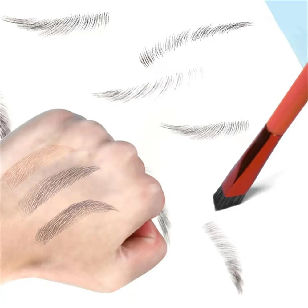 Fiber Angled Eyebrow Brush Eyeliner Makeup Brush Cosmetic Blending Slanted Brush - 2