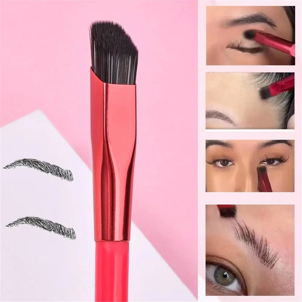 Fiber Angled Eyebrow Brush Eyeliner Makeup Brush Cosmetic Blending Slanted Brush - 4
