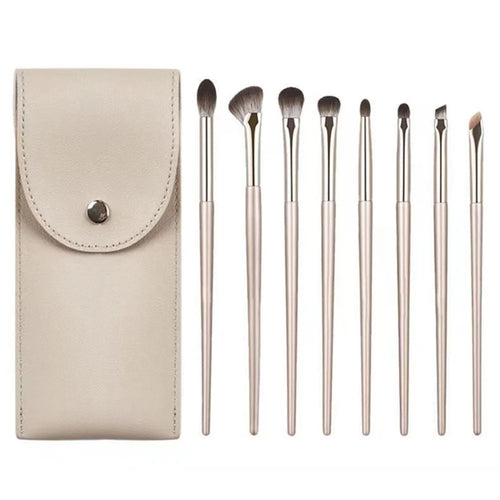 8Pcs / Set Eyeshadow Brush Set Soft Fiber Eye Makeup Brushes with Storage Bag - 1