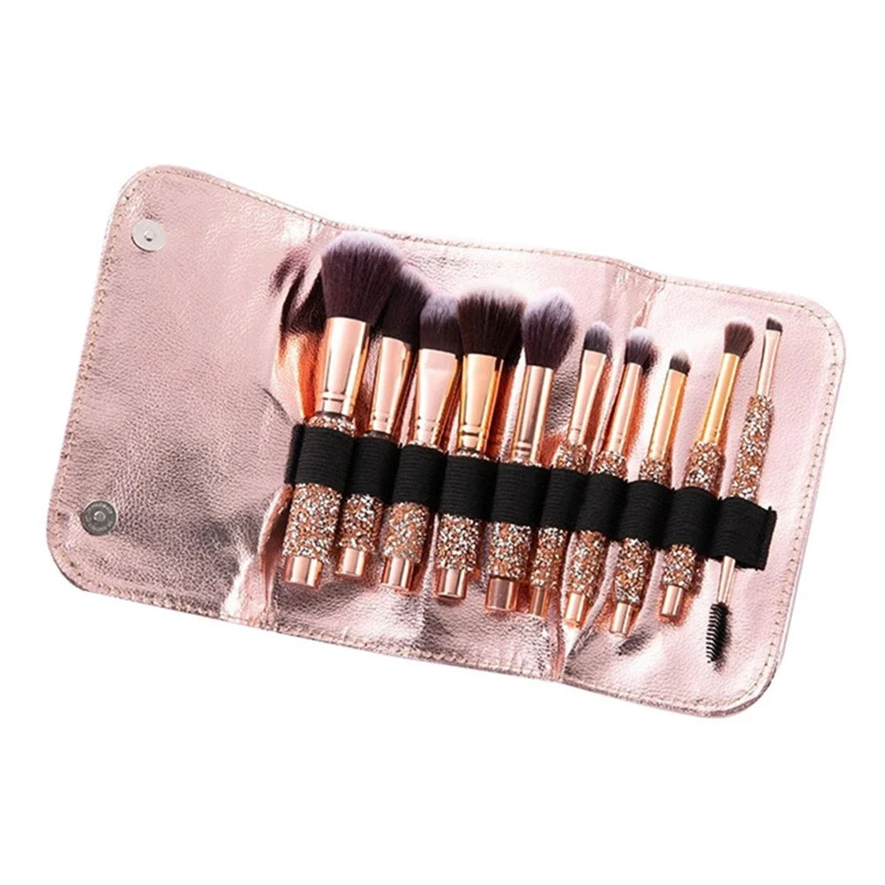 10Pcs / Set Fiber Eyeshadow Brush Basic Blusher Eyebrow Makeup Kit Brush for Blusher, Blending Concealer - 1