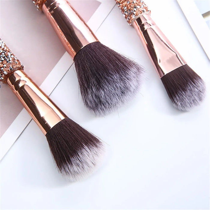 10Pcs / Set Fiber Eyeshadow Brush Basic Blusher Eyebrow Makeup Kit Brush for Blusher, Blending Concealer - 6