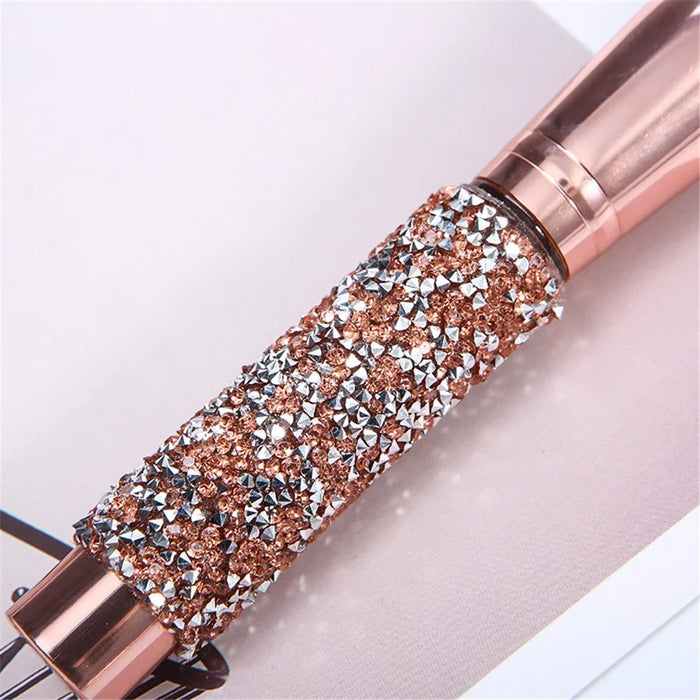 10Pcs / Set Fiber Eyeshadow Brush Basic Blusher Eyebrow Makeup Kit Brush for Blusher, Blending Concealer - 7