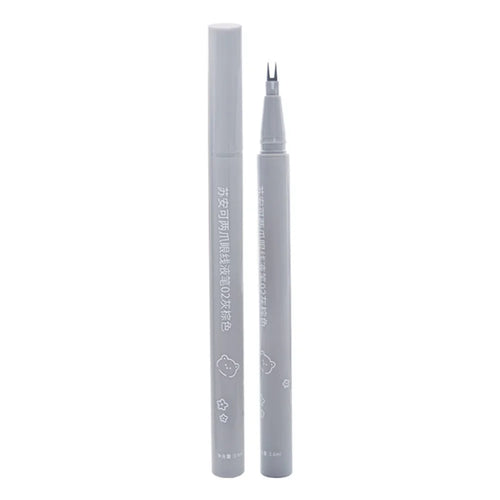 SUAKE Waterproof Eyeliner 2-Tip Liquid Non-smudge Eyeliner Makeup Tool Gift - Gray Brown - 1