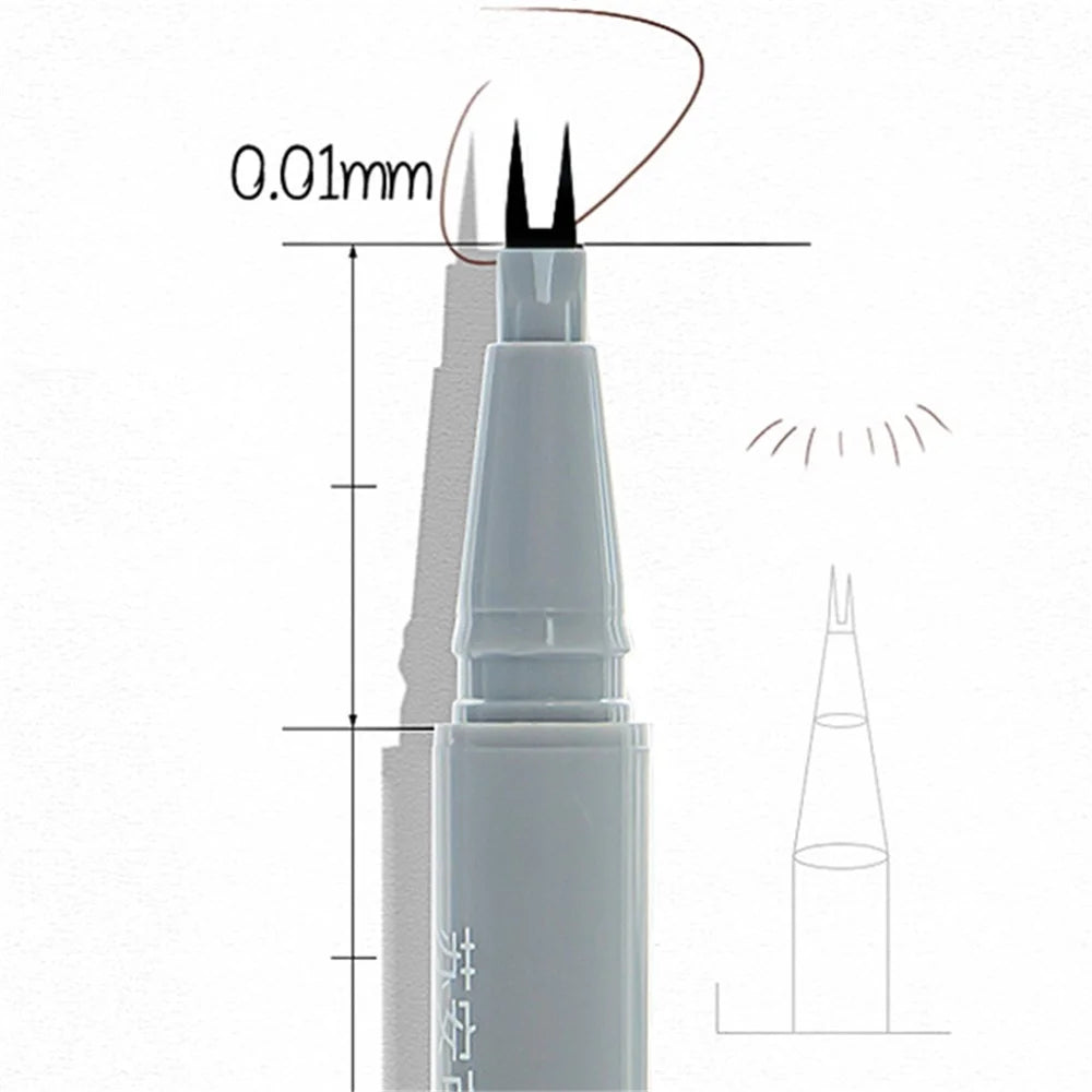 SUAKE Waterproof Eyeliner 2-Tip Liquid Non-smudge Eyeliner Makeup Tool Gift - Gray Brown - 5