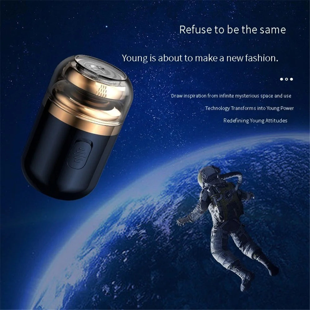 TY-500 Capsule Razor Mini Portable Electric Shaver 2 in 1 Nose Hair Razor Trimmer - Black - 4