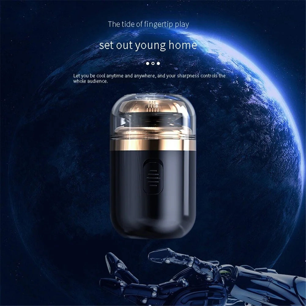 TY-500 Capsule Razor Mini Portable Electric Shaver 2 in 1 Nose Hair Razor Trimmer - Black - 5