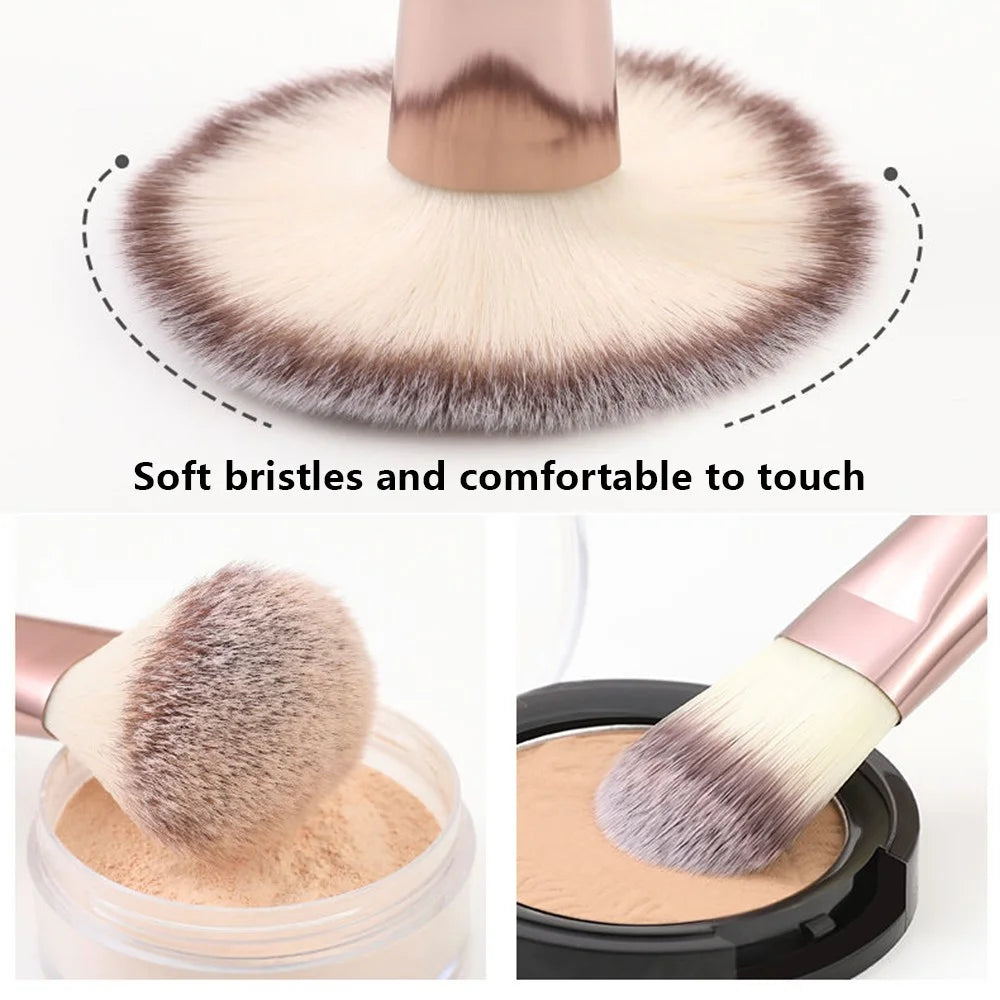 BANFI 7Pcs Eyeshadow Foundation Lip Makeup Brush Set with Cylindrical Box - Pink - 3