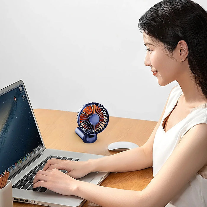 Z3 Portable Handheld Cooling Fan with Digital Display 2400mAh 24 Hours Rechargeable Summer Fan - White - 7