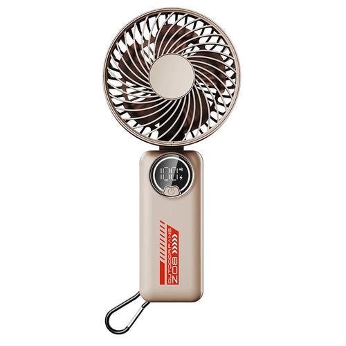 Z08 Portable 3600mAh Rechargeable Cooling Fan Outdoor Handheld Summer Fan - Pink - 1