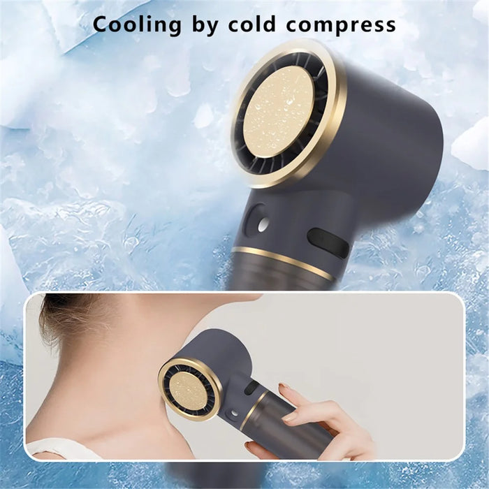 Semiconductor Cold Compress Nano Mist Desk Fan 3 Speeds Adjustable Handheld Fan - 3