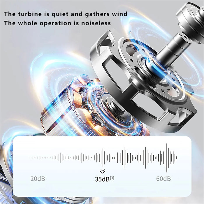 Semiconductor Cold Compress Nano Mist Desk Fan 3 Speeds Adjustable Handheld Fan - 6