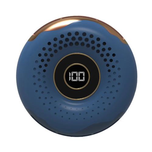 T11 Donut Shape Multifunction Mini Cooling Fan Portable Summer Fan Cooler with Neck Rope - Blue - 1