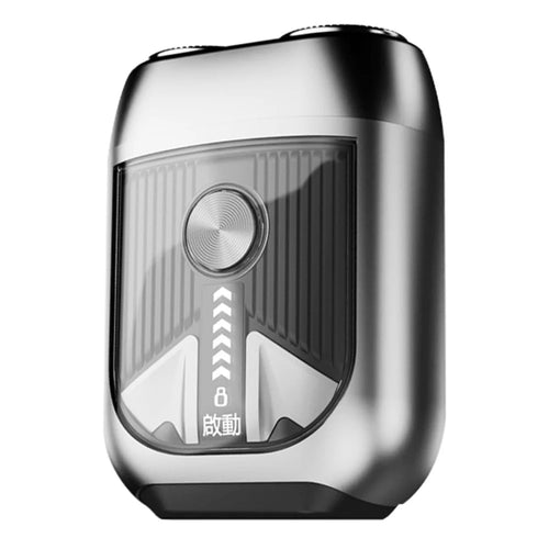 T3 Portable Electric Razor Zinc Alloy Waterproof Rechargeable Cordless Beard Shaver - Silver - 1
