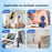 F188 Portable USB Rechargeable Cooling Fan 100 Wind Speeds Handheld Summer Fan - Blue - 2
