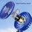 F188 Portable USB Rechargeable Cooling Fan 100 Wind Speeds Handheld Summer Fan - Blue - 5