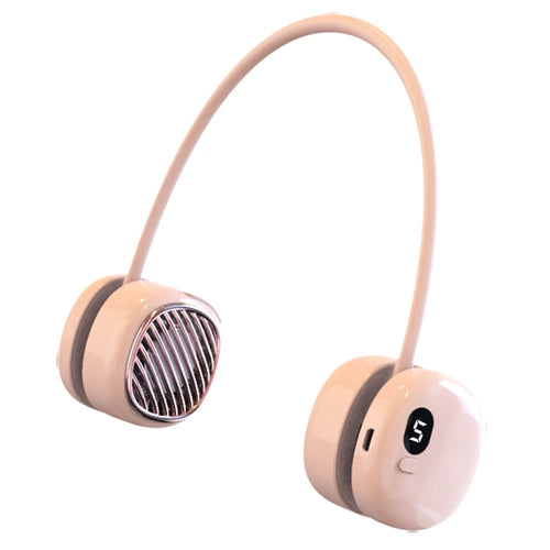 L21 Portable Rechargeable Hanging Neck Mini Cooling Fan 5 Wind Speeds Summer Fan Cooler - Pink - 1