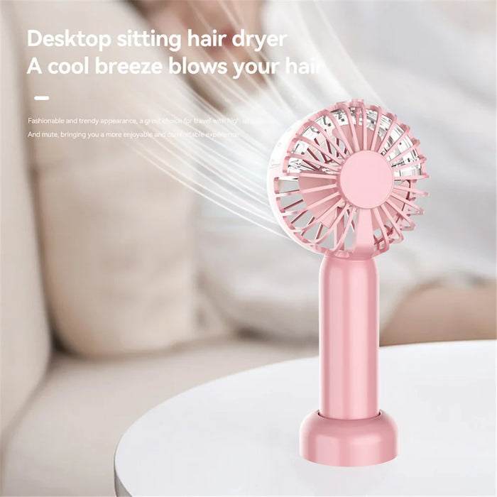 Mini18 Three Speeds Silent Summer Cooling Fan Nano Spray Mini Handheld Fan - Pink - 5