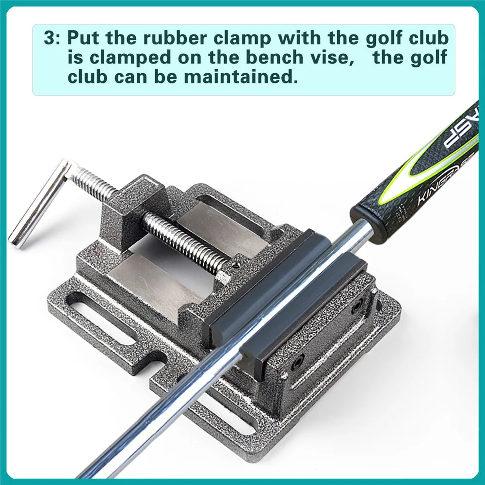 Golf Club Grip Repair Tool Rubber Vice Clamp Shaft Protector - 5