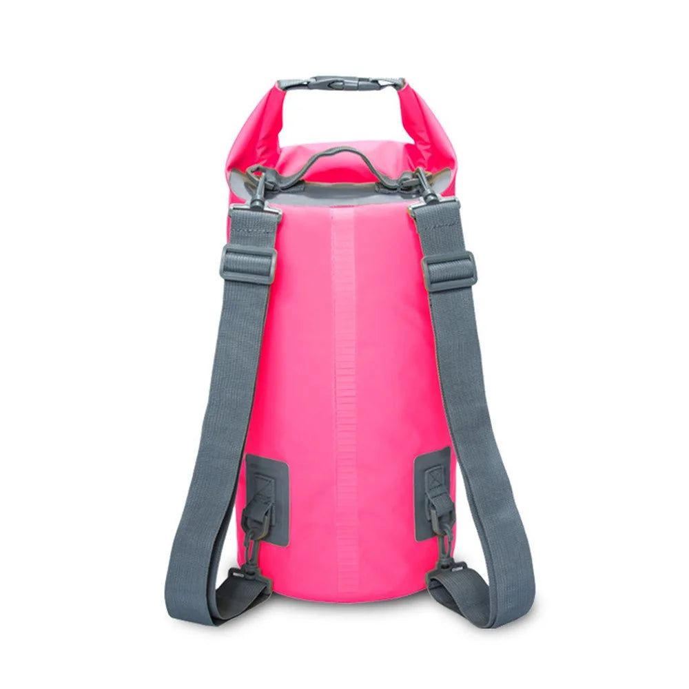 30L Outdoor Waterproof Dry Bag Bucket Kayaking Rafting Beach Backpack - Rose - 1