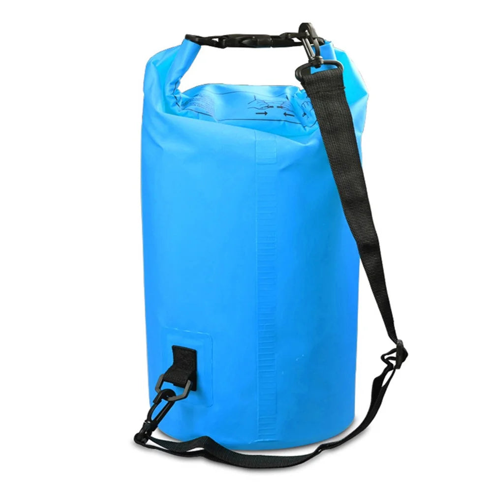 10L Outdoor Waterproof Bag Bucket Dry Sack for Floating Swimming - Baby Blue - 2