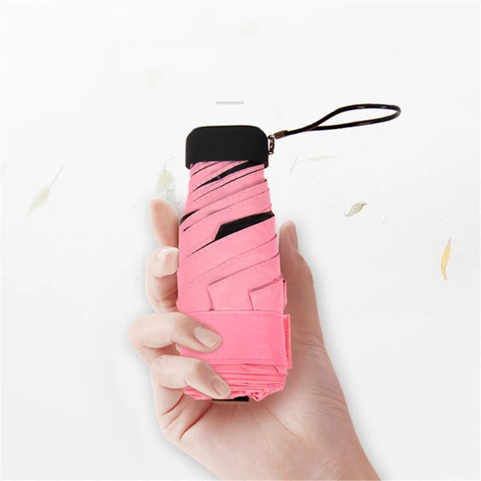 Mini Super Lightweight Portable Waterproof Umbrella with UV Protection - Pink - 2