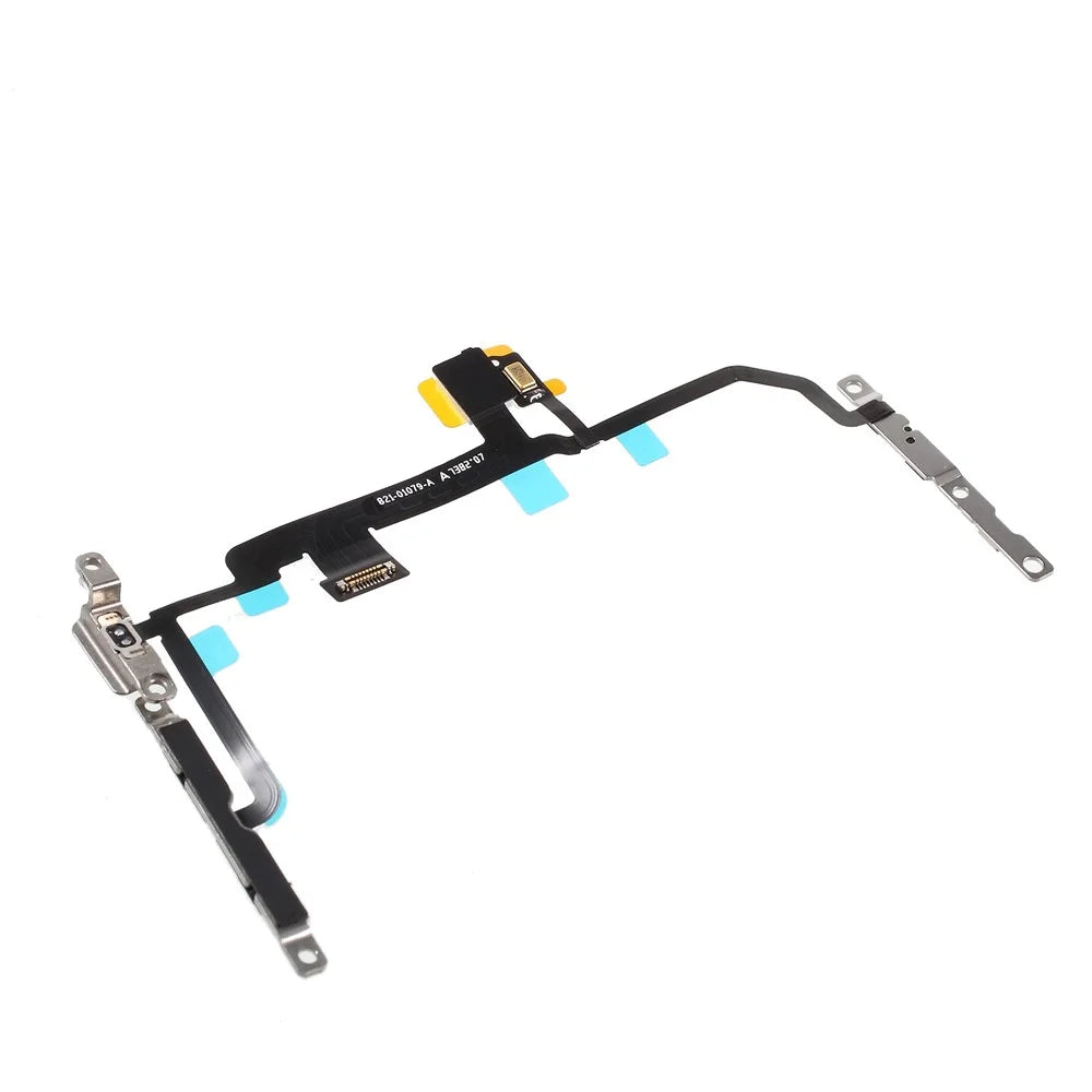 OEM for iPhone 8 Plus 5.5 inch Power ON/OFF and Volume Button Flex Cable with Metal Plate - 1
