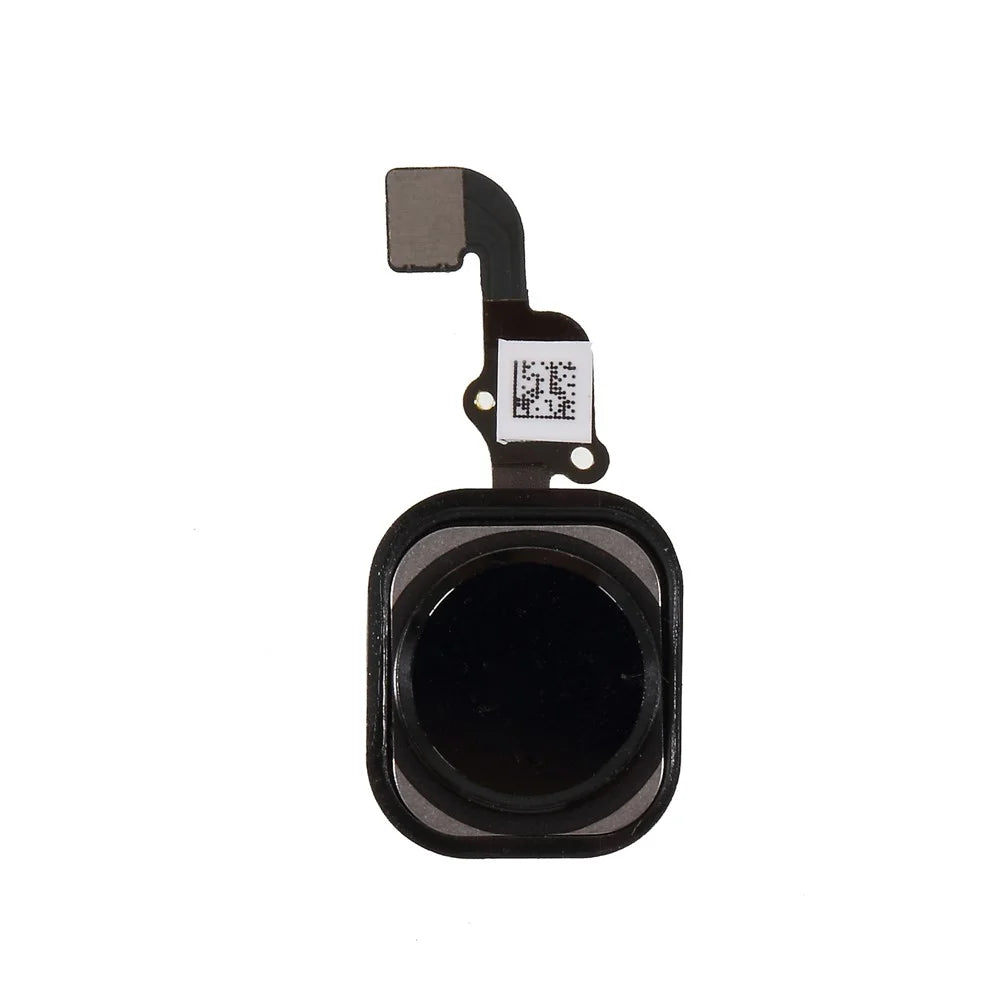Home Key Fingerprint Button Flex Cable with Rubber Ring Gasket for iPhone 6s Plus / 6s (without Logo) - Black - 1