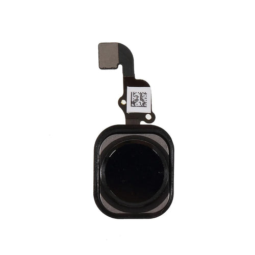 Home Key Fingerprint Button Flex Cable with Rubber Ring Gasket for iPhone 6s Plus / 6s (without Logo) - Black - 1