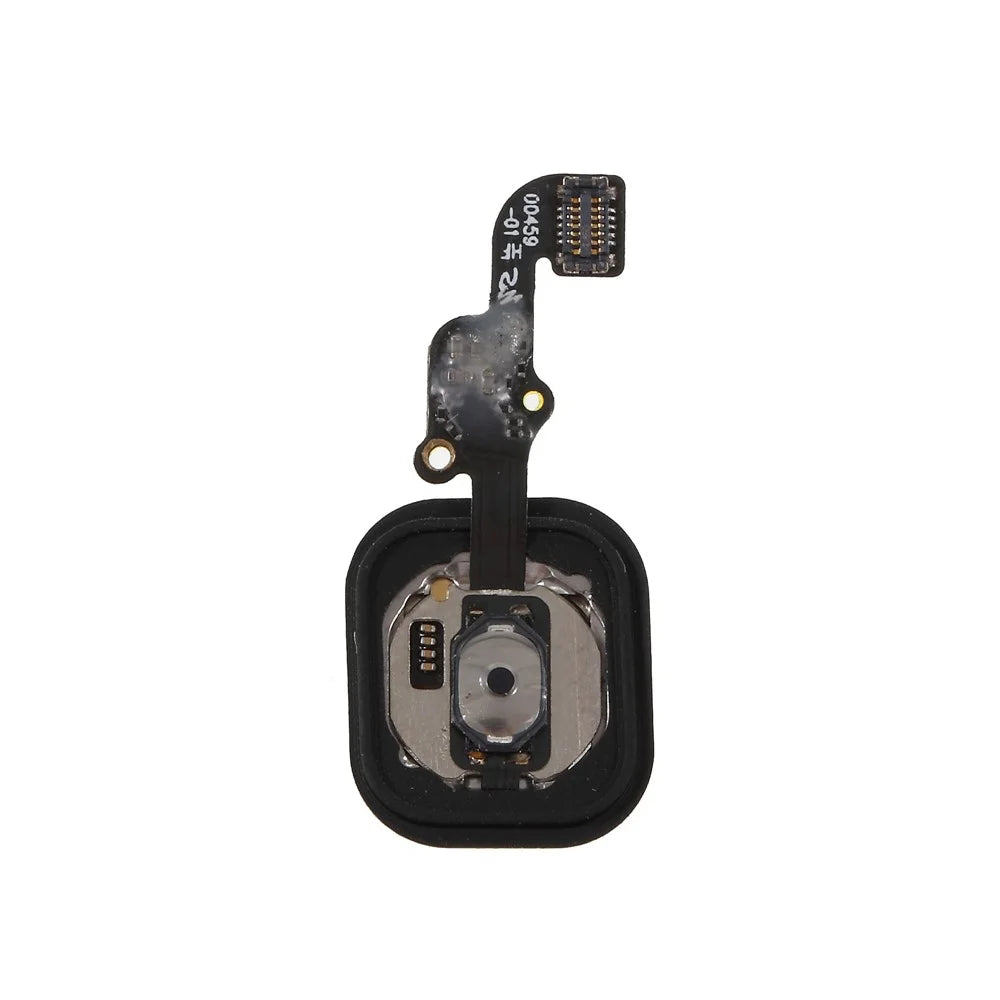 Home Key Fingerprint Button Flex Cable with Rubber Ring Gasket for iPhone 6s Plus / 6s (without Logo) - Black - 2