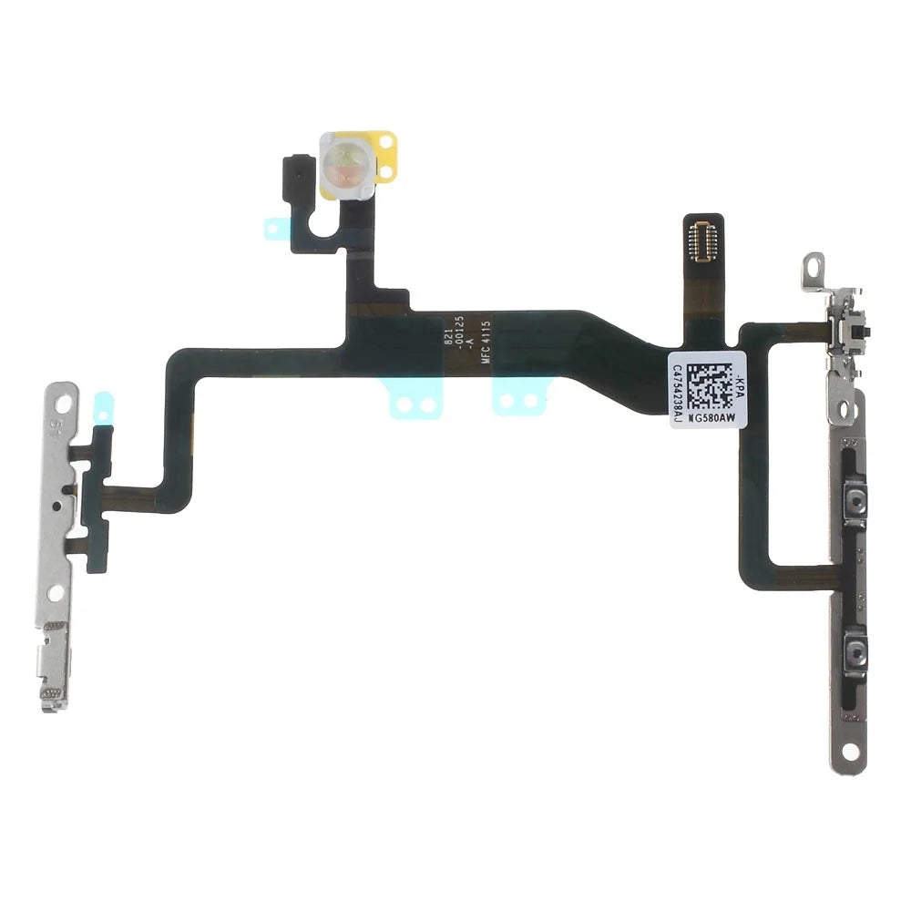 OEM Power Switch Button Flex Cable with Metal Plate for iPhone 6s 4.7 inch - 1