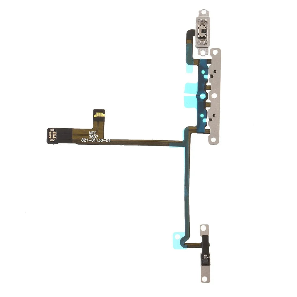 Volume Button Flex Cable Spare Part with Metal Plate for iPhone X - 1