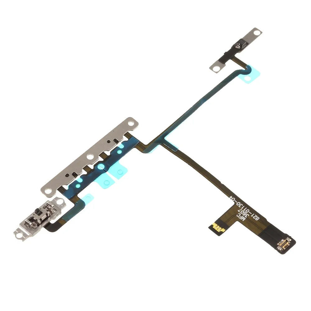 Volume Button Flex Cable Spare Part with Metal Plate for iPhone X - 4