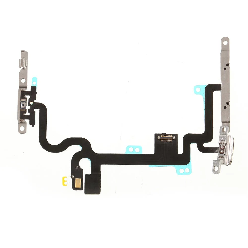 For iPhone 7 4.7 inch OEM Power ON/OFF and Volume Button Flex Cable Part with Metal Plate - 2
