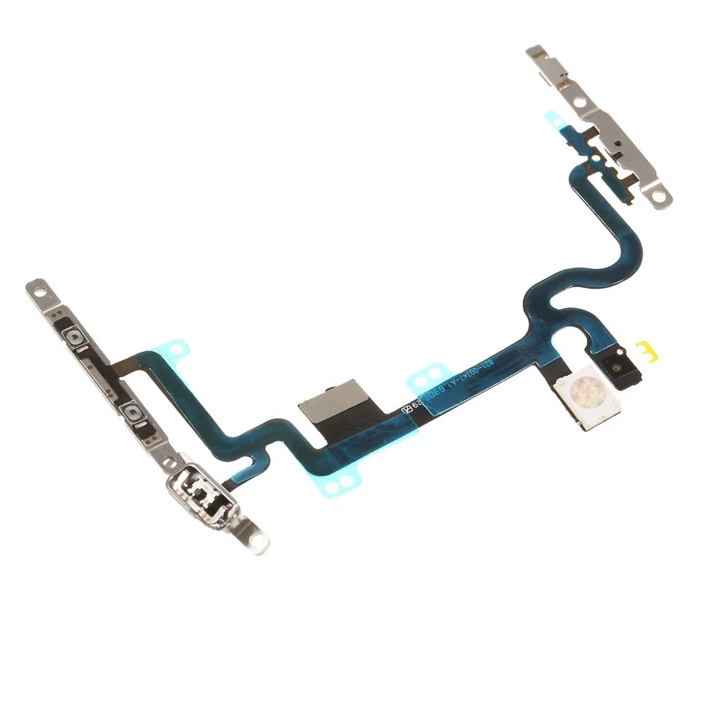 For iPhone 7 4.7 inch OEM Power ON/OFF and Volume Button Flex Cable Part with Metal Plate - 3