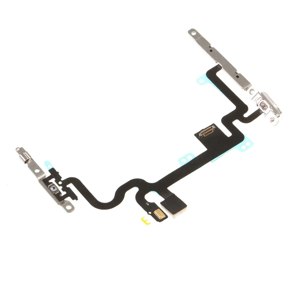For iPhone 7 4.7 inch OEM Power ON/OFF and Volume Button Flex Cable Part with Metal Plate - 4