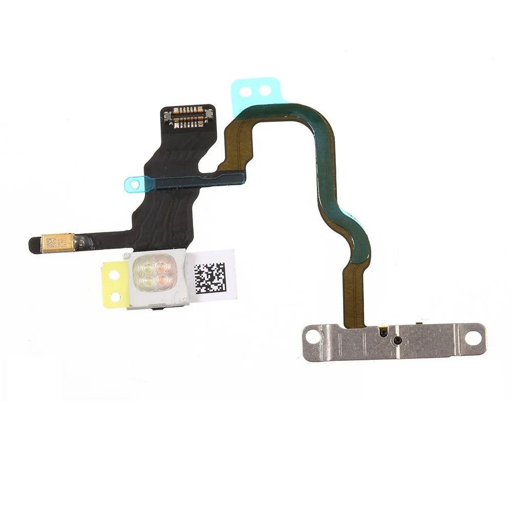 For iPhone X 5.8 inch OEM Power ON/OFF Switch Button Flex Cable with Metal Plate Replacement Part - 2
