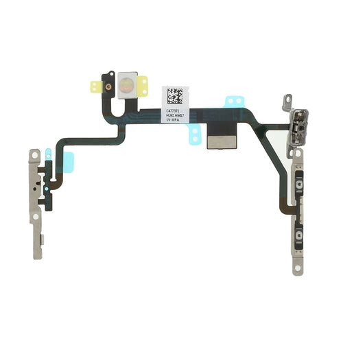 For iPhone 8 4.7 inch OEM Power ON/OFF and Volume Button Flex Cable with Metal Plate - 1