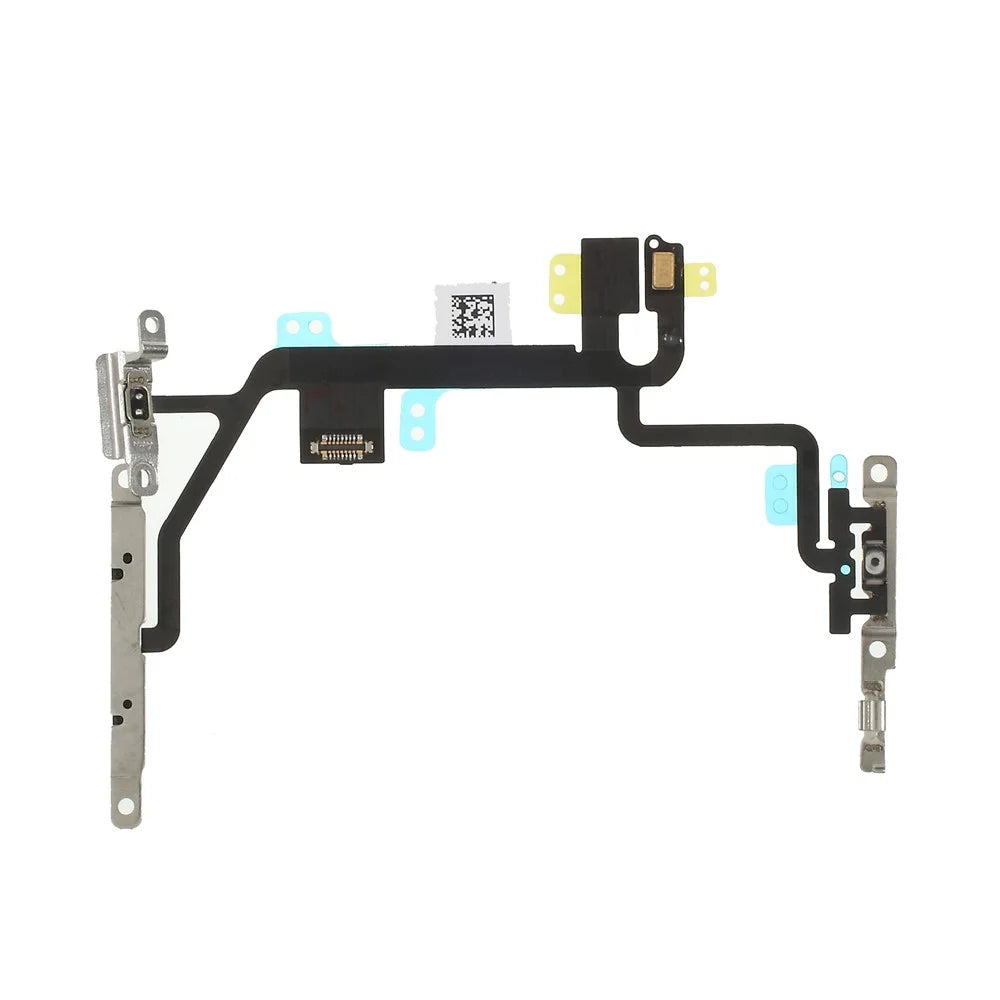 For iPhone 8 4.7 inch OEM Power ON/OFF and Volume Button Flex Cable with Metal Plate - 2