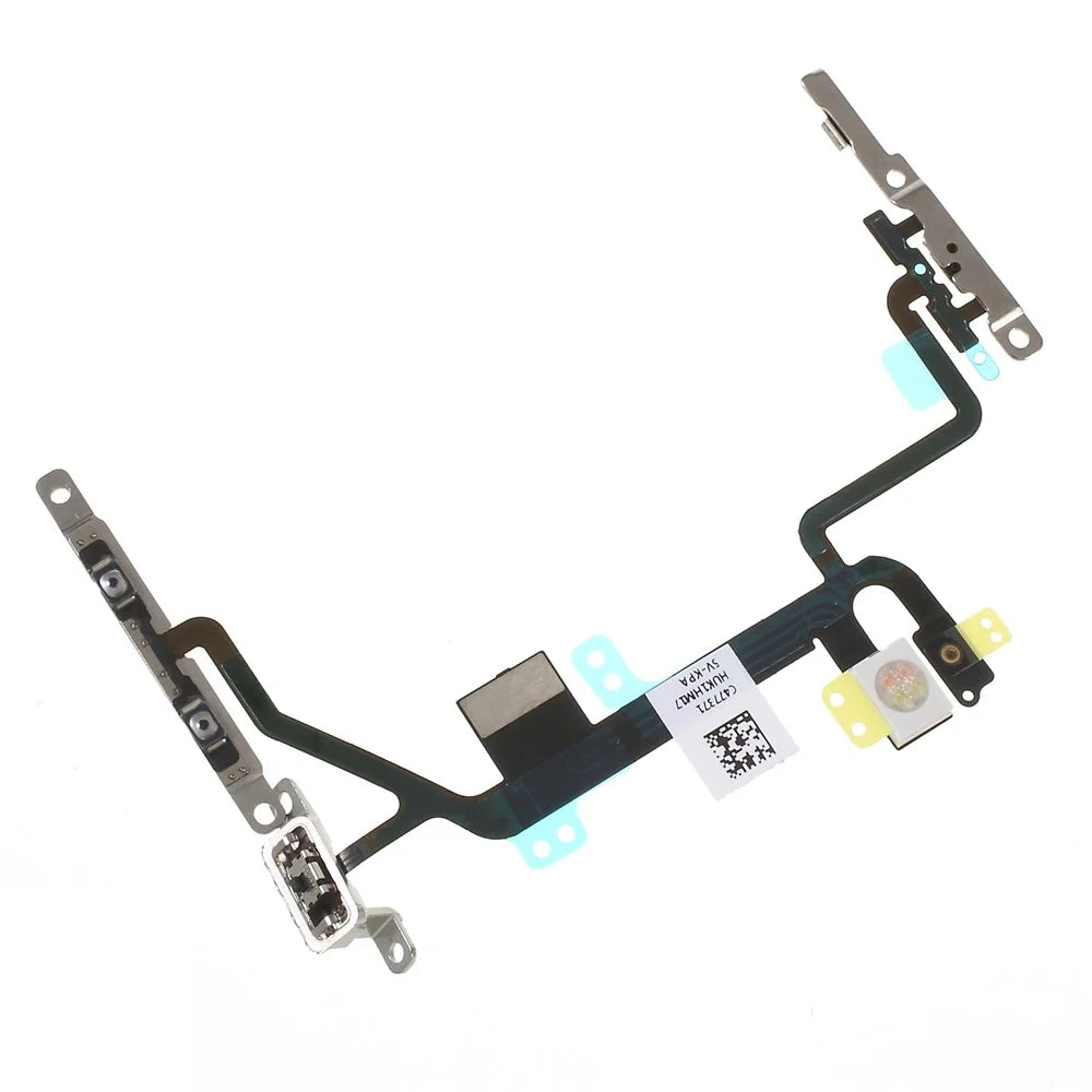 For iPhone 8 4.7 inch OEM Power ON/OFF and Volume Button Flex Cable with Metal Plate - 4