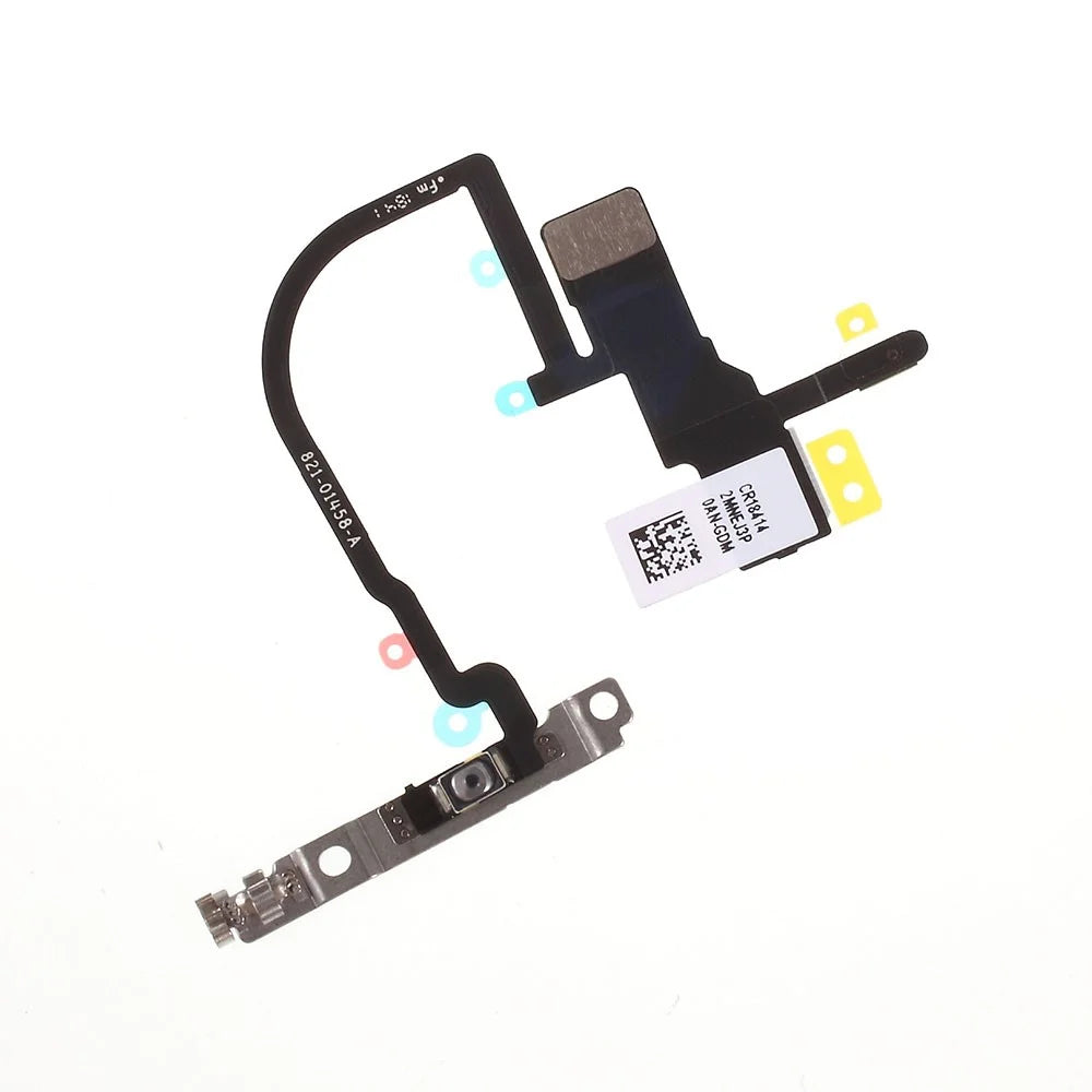 OEM Power ON/OFF Switch Button Flex Cable with Metal Plate Replacement Part for iPhone XS 5.8 inch - 3