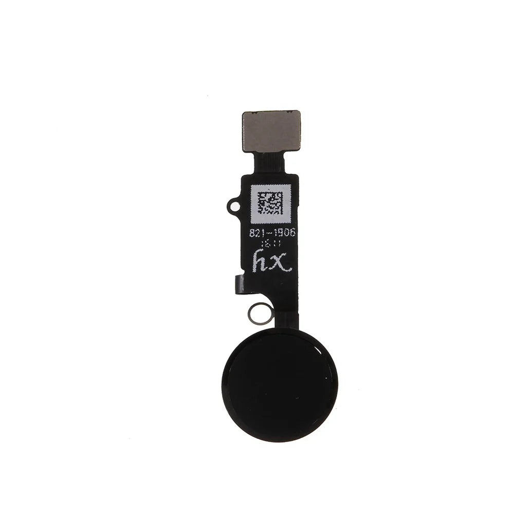 HX OEM Fingerprint Home Button Flex Cable [Final Edition-Tactile Style] for iPhone 8 / 8 Plus / 7 / 7 Plus - Black - 1