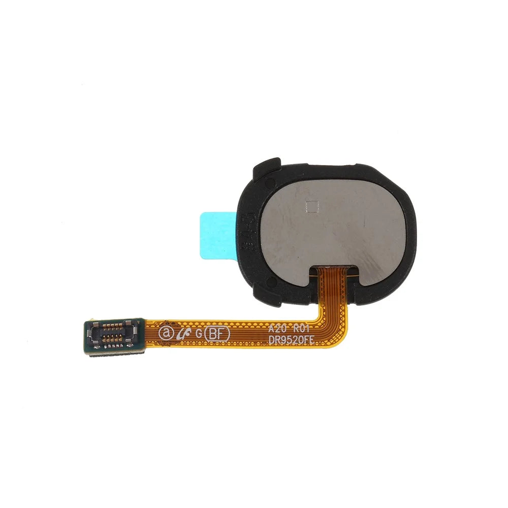 For Samsung Galaxy A20 SM-A205 / A20e OEM Home Key Fingerprint Button Flex Cable  (without Logo) - Black - 2