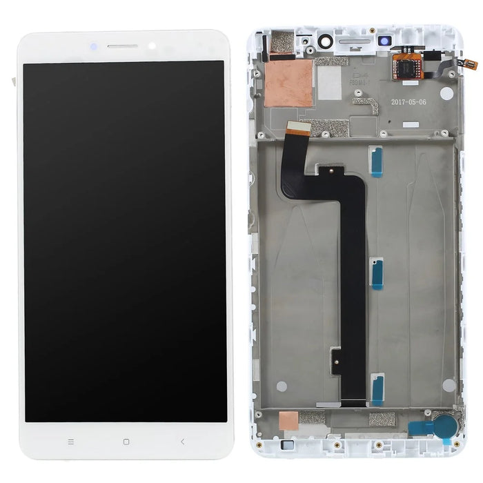 LCD Screen and Digitizer + Assembly Frame Part for Xiaomi Mi Max 2 - White - 1