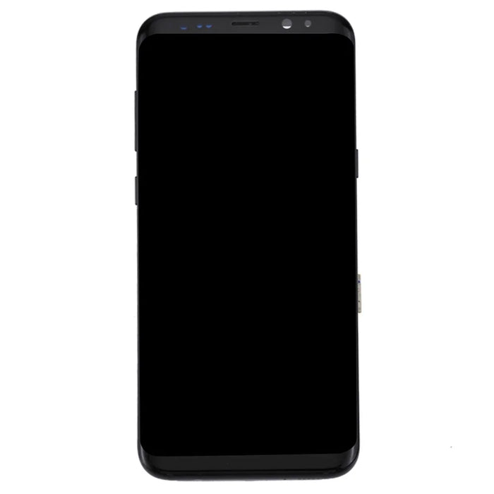 OEM Screen and Digitizer Assembly + Frame + Small Parts Replacement for Samsung Galaxy S8+ G955 - Black - 2